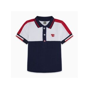 Navy and Red Kids Polo Shirt